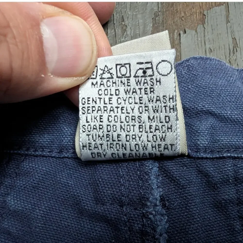 Vintage 80s The North Face Canvas Pants Mens 32 Navy Blue Sun Faded Made USA